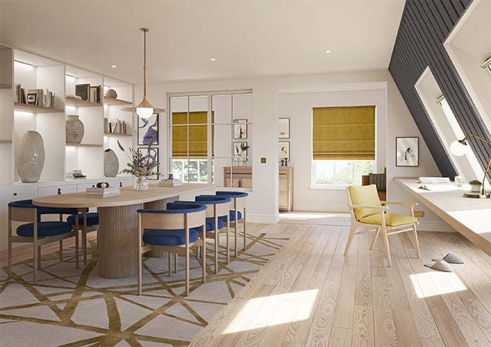 Jakarta, Buttercup - Motorised Roman Blind - Image 6